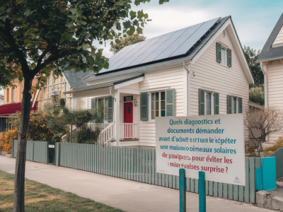 Quels diagnostics et documents demander avant d'acheter une maison équipée de panneaux solaires pour éviter les mauvaises surprises