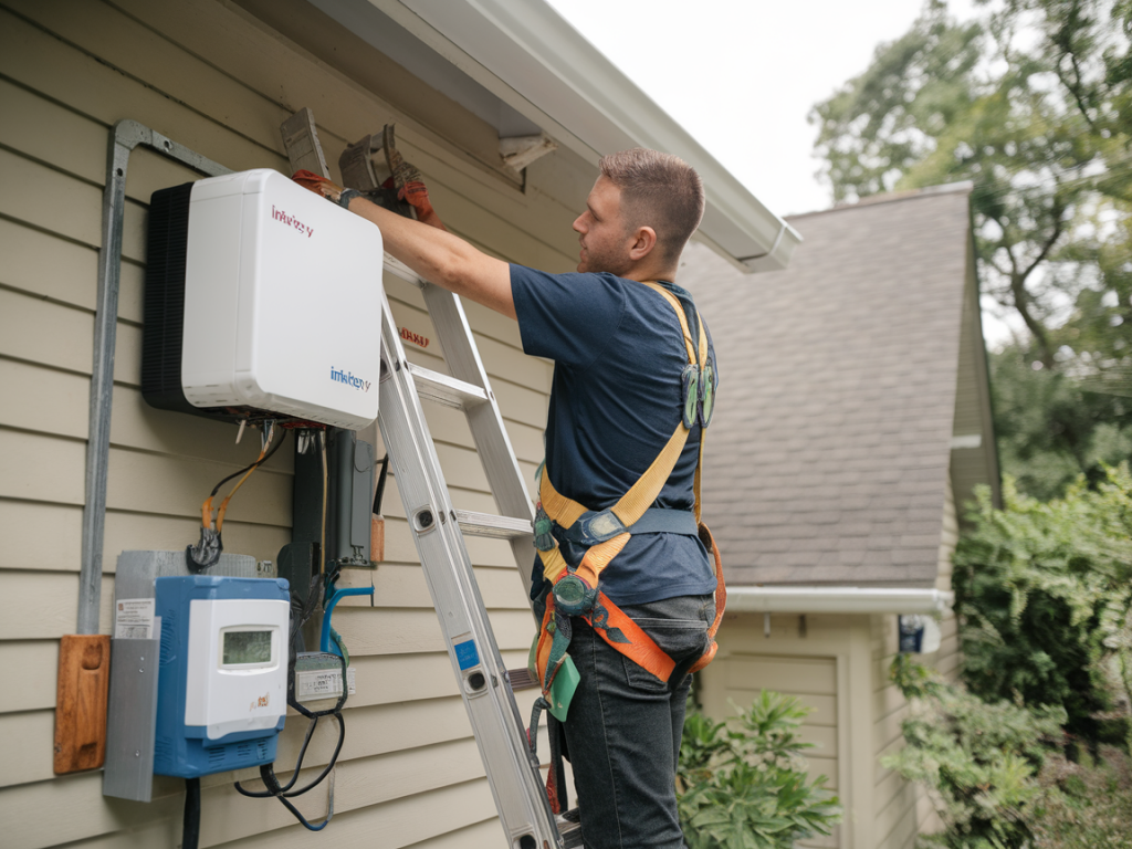 Comment installer un onduleur hybride et une batterie dans un logement avec compteur linky sans couper l’électricité