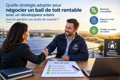 Quelle stratégie adopter pour négocier un bail de toit rentable avec un développeur solaire tout en gardant vos droits de revente